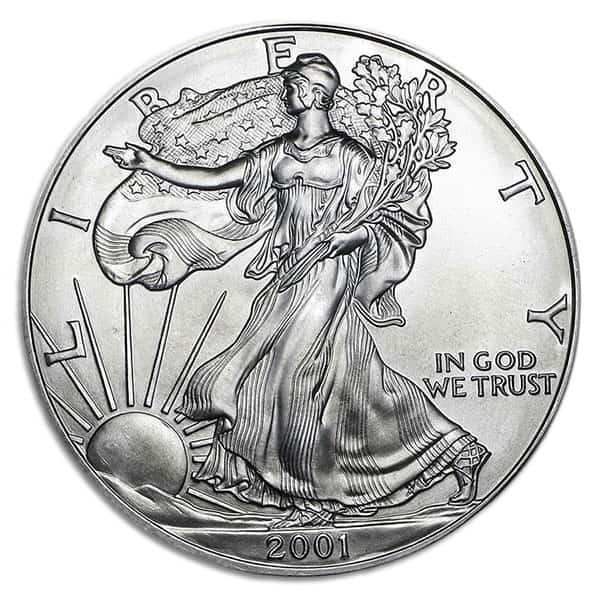 2001 Silver American Eagle - 1 Troy Ounce, .999 Pure