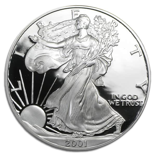 2001 Proof Silver American Eagle - 1 Troy Oz .999 Pure