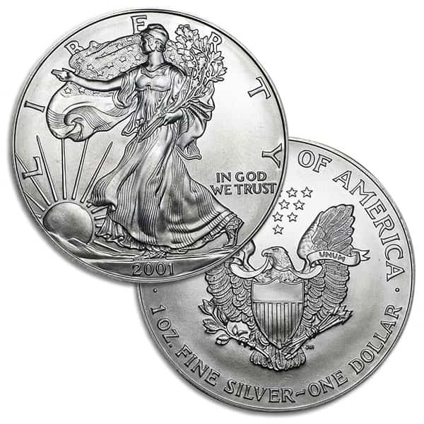 2001 Silver American Eagle - 1 Troy Ounce, .999 Pure