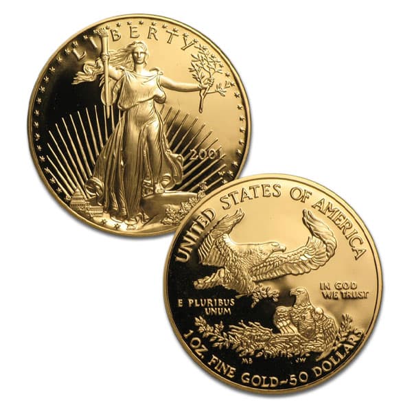 2001 Proof Gold Eagle Set (1 oz, 1/2-oz, 1/4-oz & 1/10-oz)