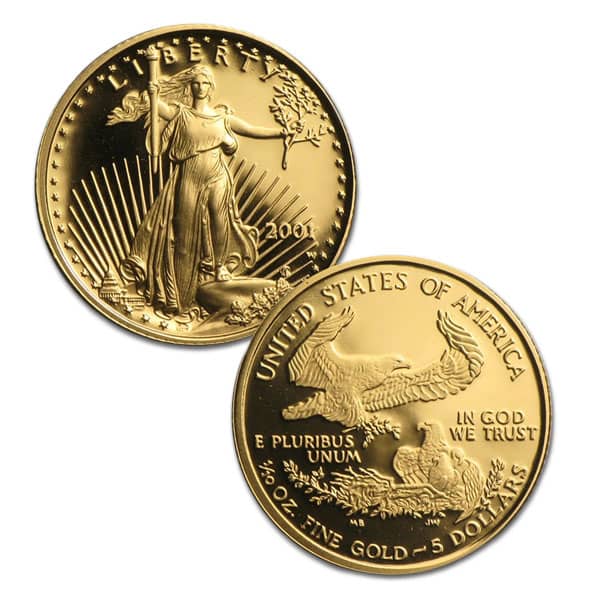 2001 Proof Gold Eagle Set (1 oz, 1/2-oz, 1/4-oz & 1/10-oz)