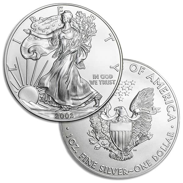 2002 Silver American Eagle - 1 Troy Ounce, .999 Pure