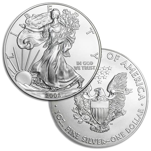 2002 Silver American Eagle - 1 Troy Ounce, .999 Pure