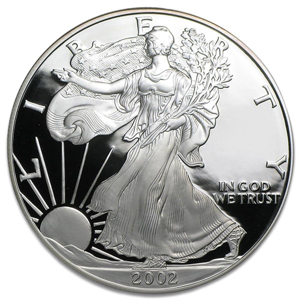 2002 Proof Silver American Eagle - 1 Troy Oz .999 Pure