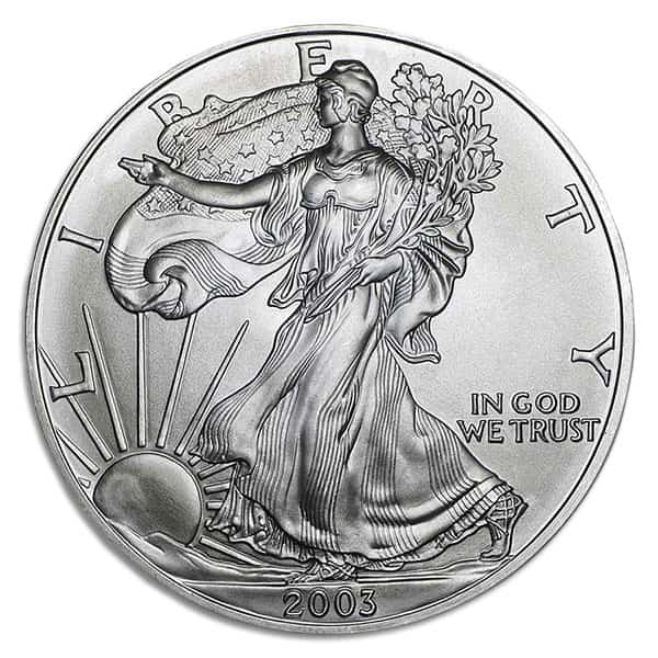 2003W アメリカン イーグル プラチナ　プルーフ　100ドル　1オンス 2003 1 oz American Silver Eagle Coins for Sale - Money Metals