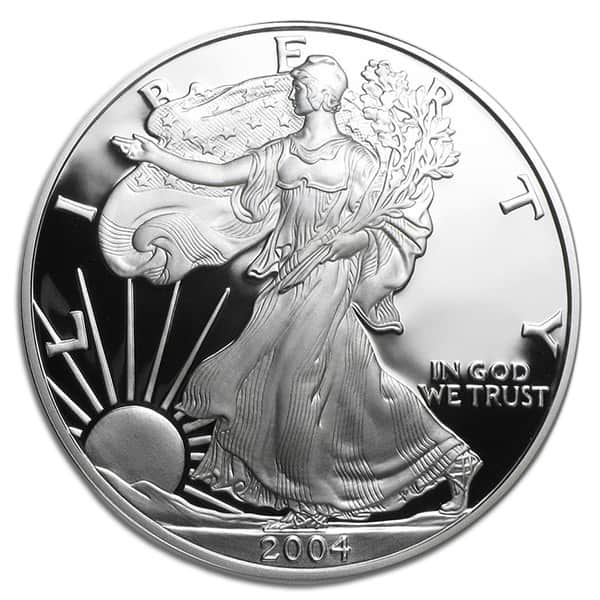 2004 Proof Silver American Eagle Coin for Sale - Money Metals