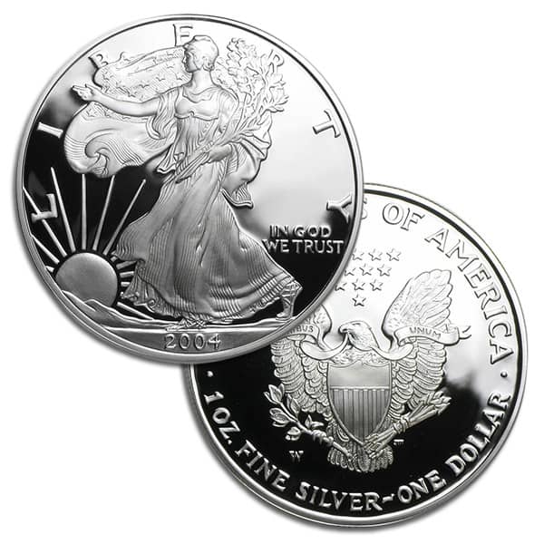 2004 Proof Silver American Eagle - 1 Troy Oz .999 Pure