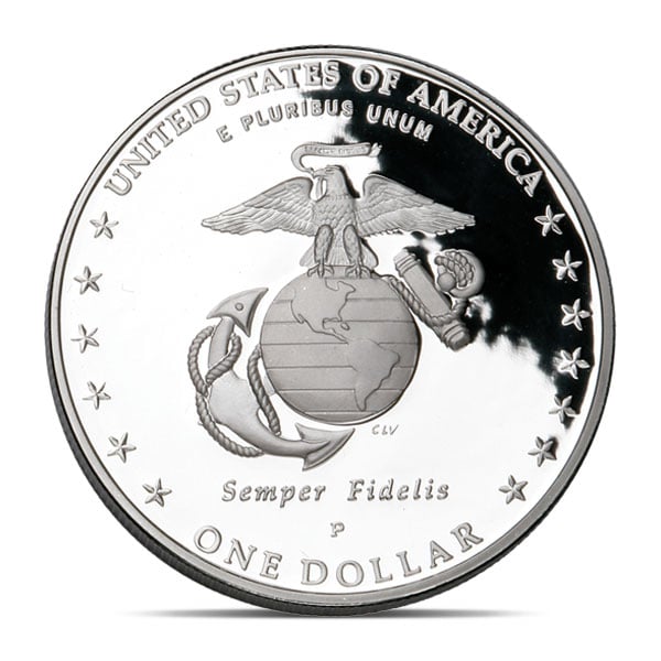 2005-P Marine Corps 230th Anniversary $1 Silver