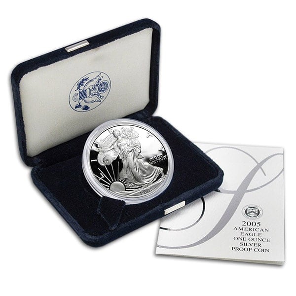 2005 Proof Silver American Eagle - 1 Troy Oz .999 Pure