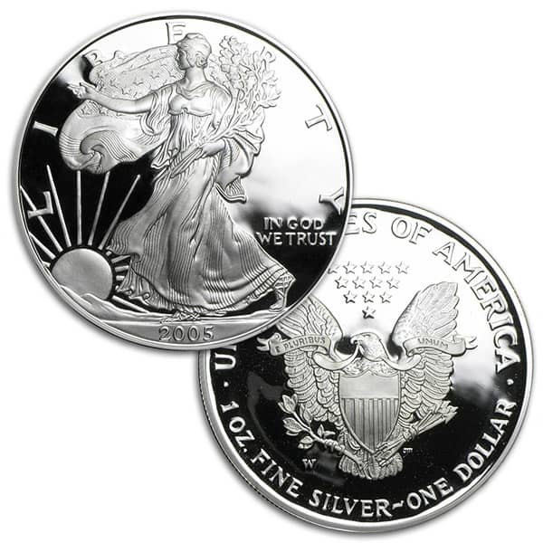 2005 Proof Silver American Eagle - 1 Troy Oz .999 Pure