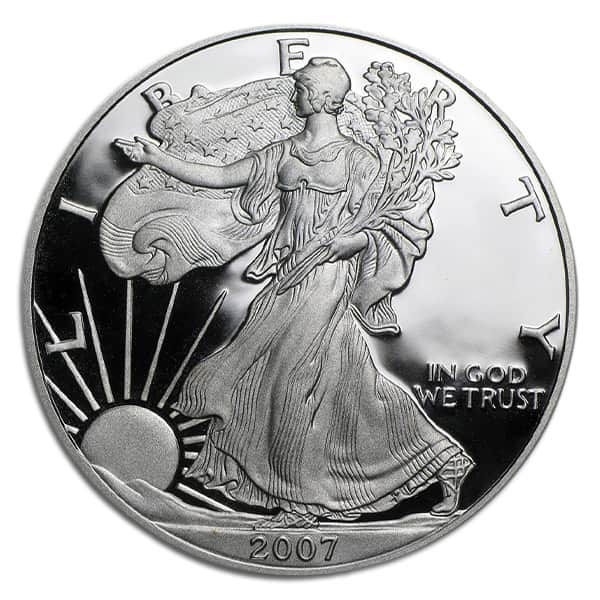 2007 Proof Silver American Eagle - 1 Troy Oz .999 Pure