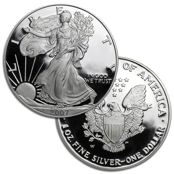 2007 Proof Silver American Eagle - 1 Troy Oz .999 Pure