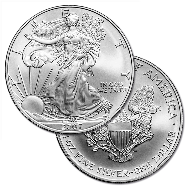 2007 Silver American Eagle - 1 Troy Ounce, .999 Pure