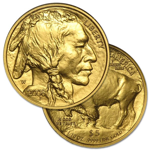 2008 MS70 Graded American Buffalo - 1/10 Troy Ounce .9999 Pure Gold (PCGS / NGC)