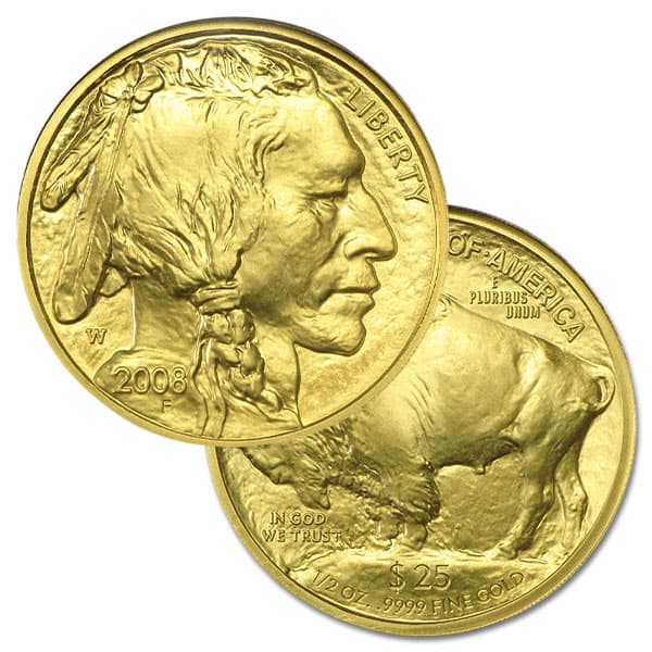 2008 MS70 Graded American Buffalo - 1/2 Troy Ounce .9999 Pure Gold (PCGS / NGC)