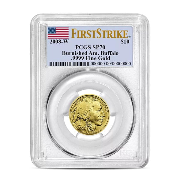 2008 MS70 Graded American Buffalo - 1/4 Troy Ounce .9999 Pure Gold (PCGS / NGC)