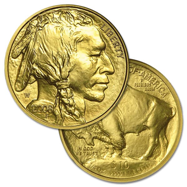 2008 MS70 Graded American Buffalo - 1/4 Troy Ounce .9999 Pure Gold (PCGS / NGC)