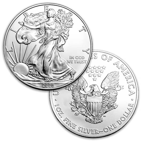 2008 Silver American Eagle - 1 Troy Ounce, .999 Pure