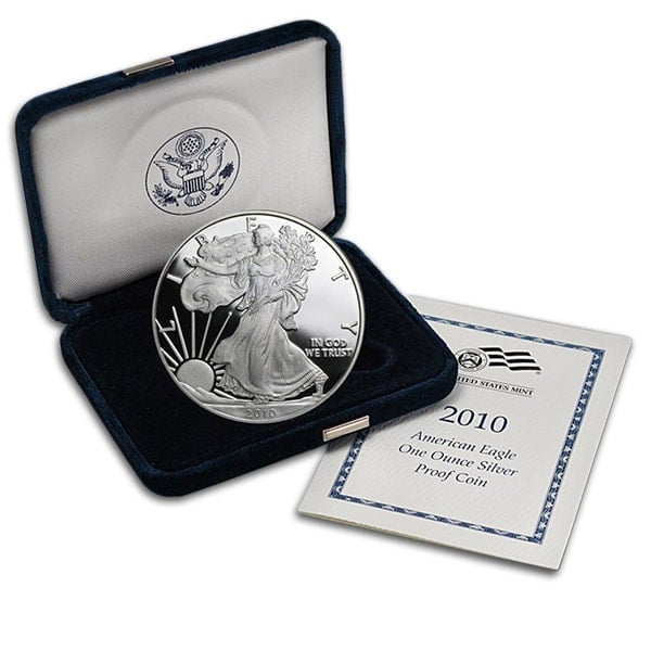 2010 Proof Silver American Eagle - 1 Troy Oz .999 Pure