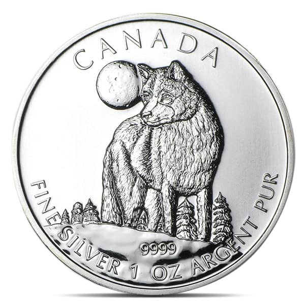 2011 RCM Silver Wolf, Wildlife Series - 1 Troy Oz, .9999 Silver