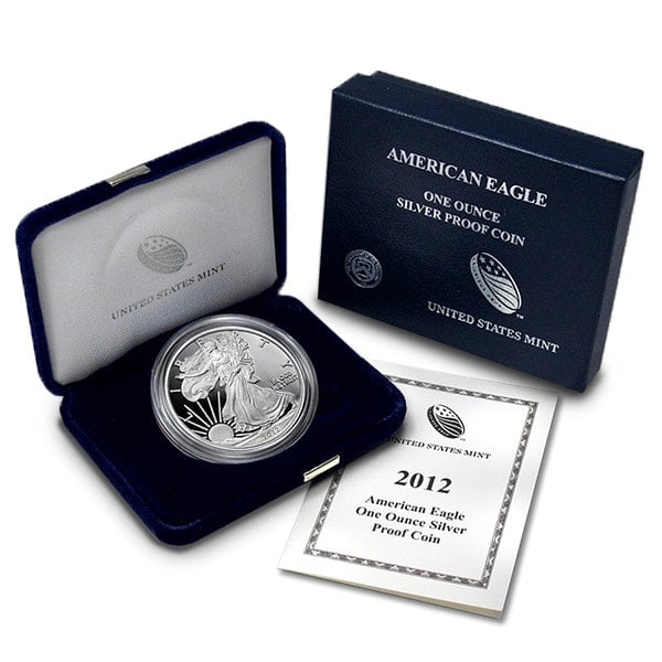 2012 Proof Silver American Eagle - 1 Troy Oz .999 Pure