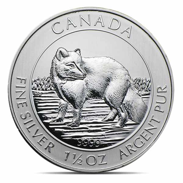 2014 RCM Arctic Fox - 1-1/2 Troy Oz .9999 Pure Silver