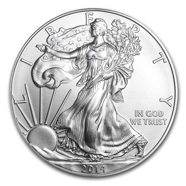 2014 American Silver Eagle obverse