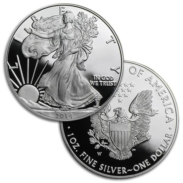 2014 Proof Silver American Eagle - 1 Troy Oz .999 Pure