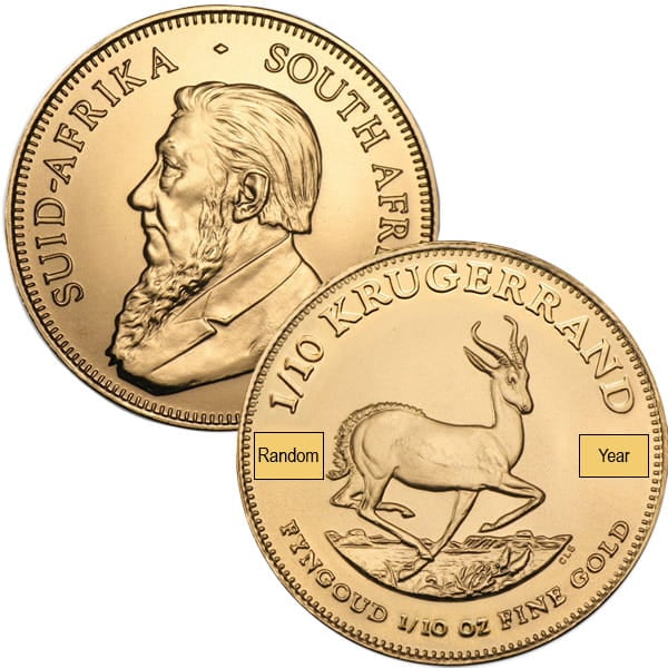 1/10 Oz Krugerrand, 22K Gold