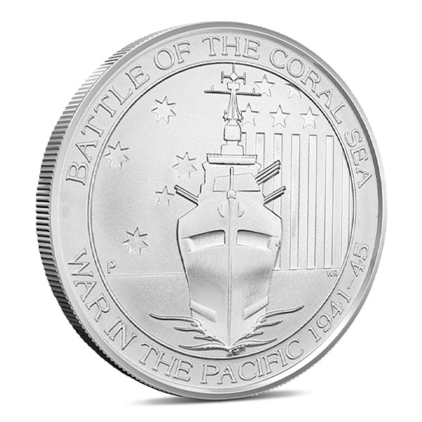 2015 1/2 Oz Perth Battle of the Coral Sea Silver Coin - .999 Pure