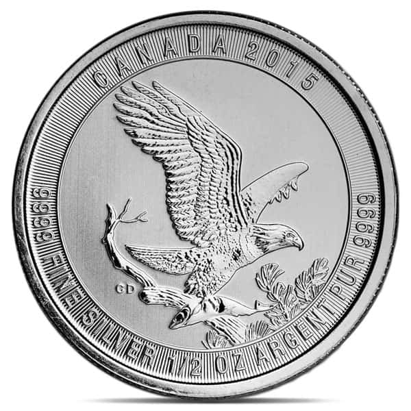 2015 RCM Bald Eagle - 1/2 Troy Oz .9999 Pure Silver
