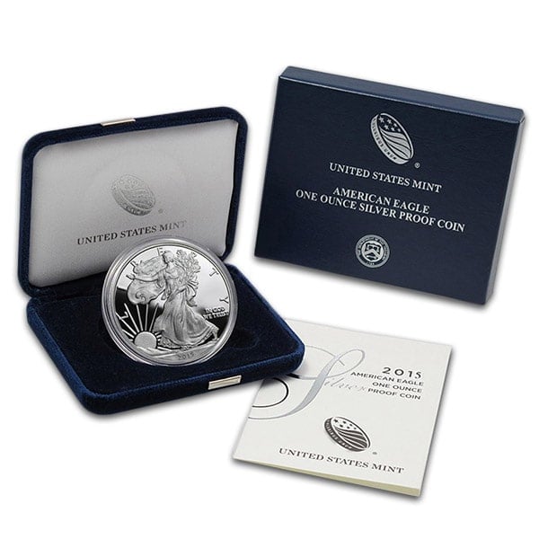 2015 Proof Silver American Eagle - 1 Troy Oz .999 Pure