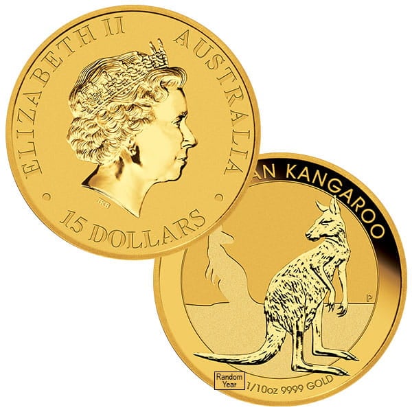 1/10 Oz Australian Kangaroo Gold Coin thumbnail