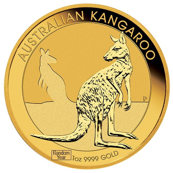 1 Oz Australian Kangaroo Gold Coin Featuring Queen Elizabeth II