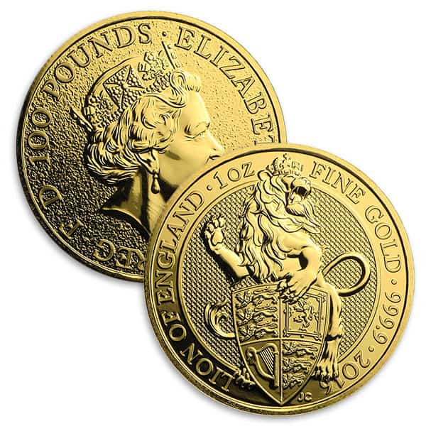 Queen's Beast Lion - 1 oz .9999 Pure Gold