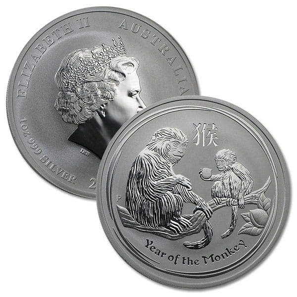 Perth Mint Lunar Series - 2016 Year of the Monkey, 1 Oz .999 Silver