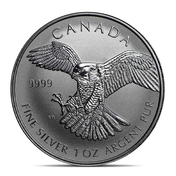 2016 Canadian Birds of Prey Series - Peregrine Falcon, 1 Oz., .9999 Silver