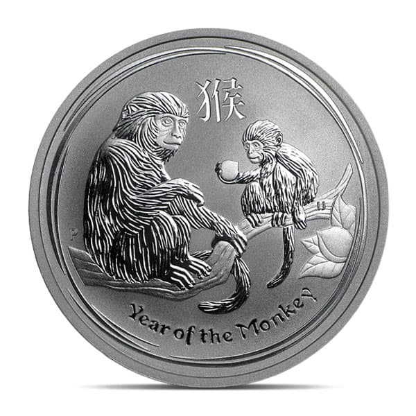 Perth Mint Lunar Series - 2016 Year of the Monkey, 1/2 Oz .999 Silver