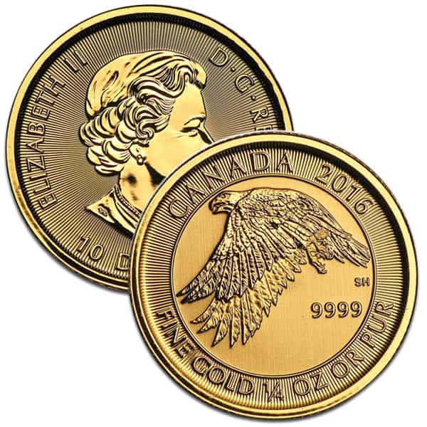 2016 RCM White Falcon 1 4 Oz. .9999 Pure Gold