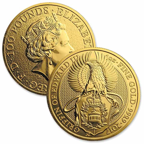 2017 Queen's Beast Griffin - 1 oz .9999 Pure Gold