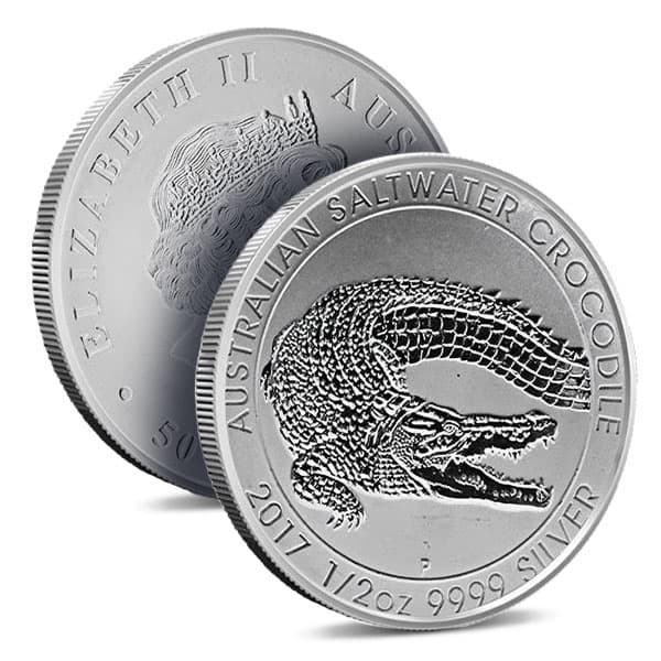 2017 Perth Mint Saltwater Crocodile - 1/2 Troy Ounce .999 Silver