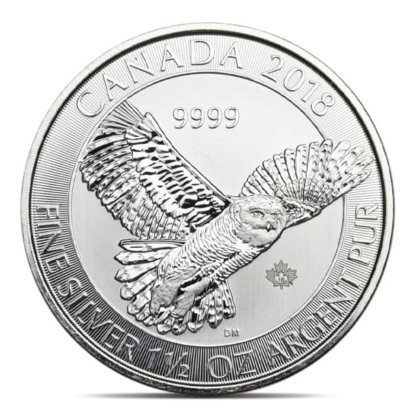 2018 RCM Snow Owl - 1-1/2 Troy Oz .9999 Pure Silver