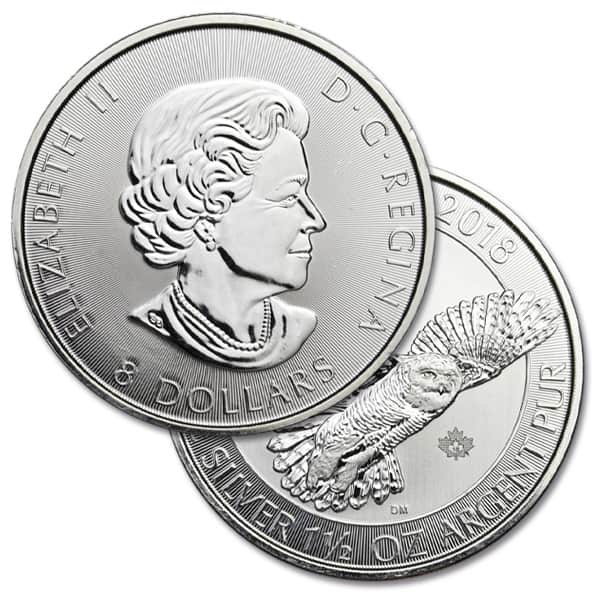 2018 RCM Snow Owl - 1-1/2 Troy Oz .9999 Pure Silver