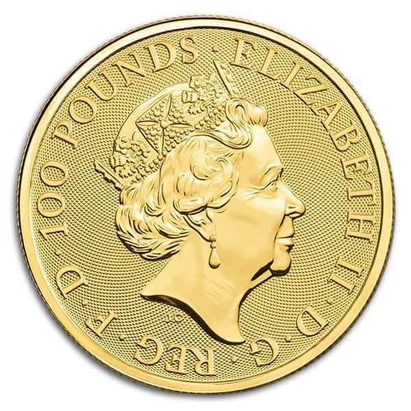 2018 Queen's Beast Black Bull - 1 oz .9999 Pure Gold