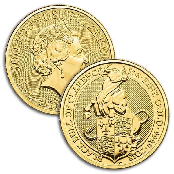 2018 Queen's Beast Black Bull - 1 oz .9999 Pure Gold
