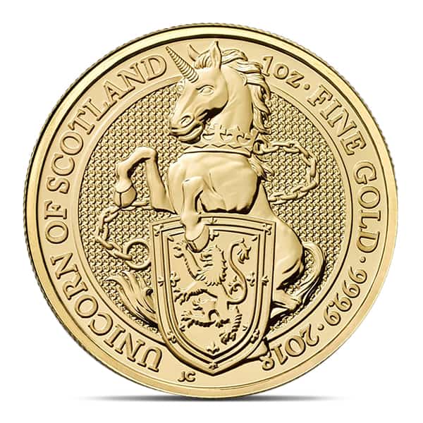 2018 Queen's Beast Unicorn - 1 oz .9999 Pure Gold