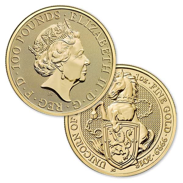 2018 Queen's Beast Unicorn - 1 oz .9999 Pure Gold