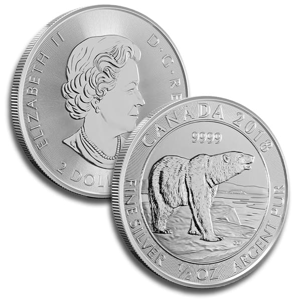 2018 RCM Polar Bear - 1/2 Troy Oz .9999 Pure Silver