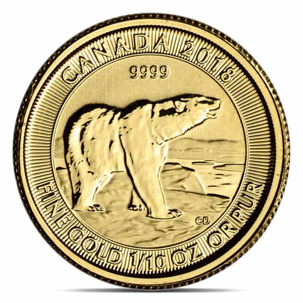 2018 RCM Polar Bear - 1/10 Oz., .9999 Pure Gold