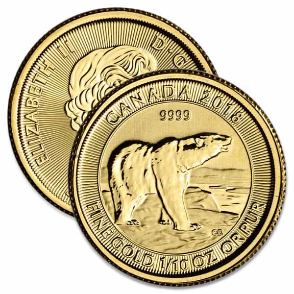 2018 RCM Polar Bear - 1/10 Oz., .9999 Pure Gold